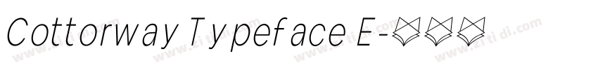 Cottorway Typeface E字体转换